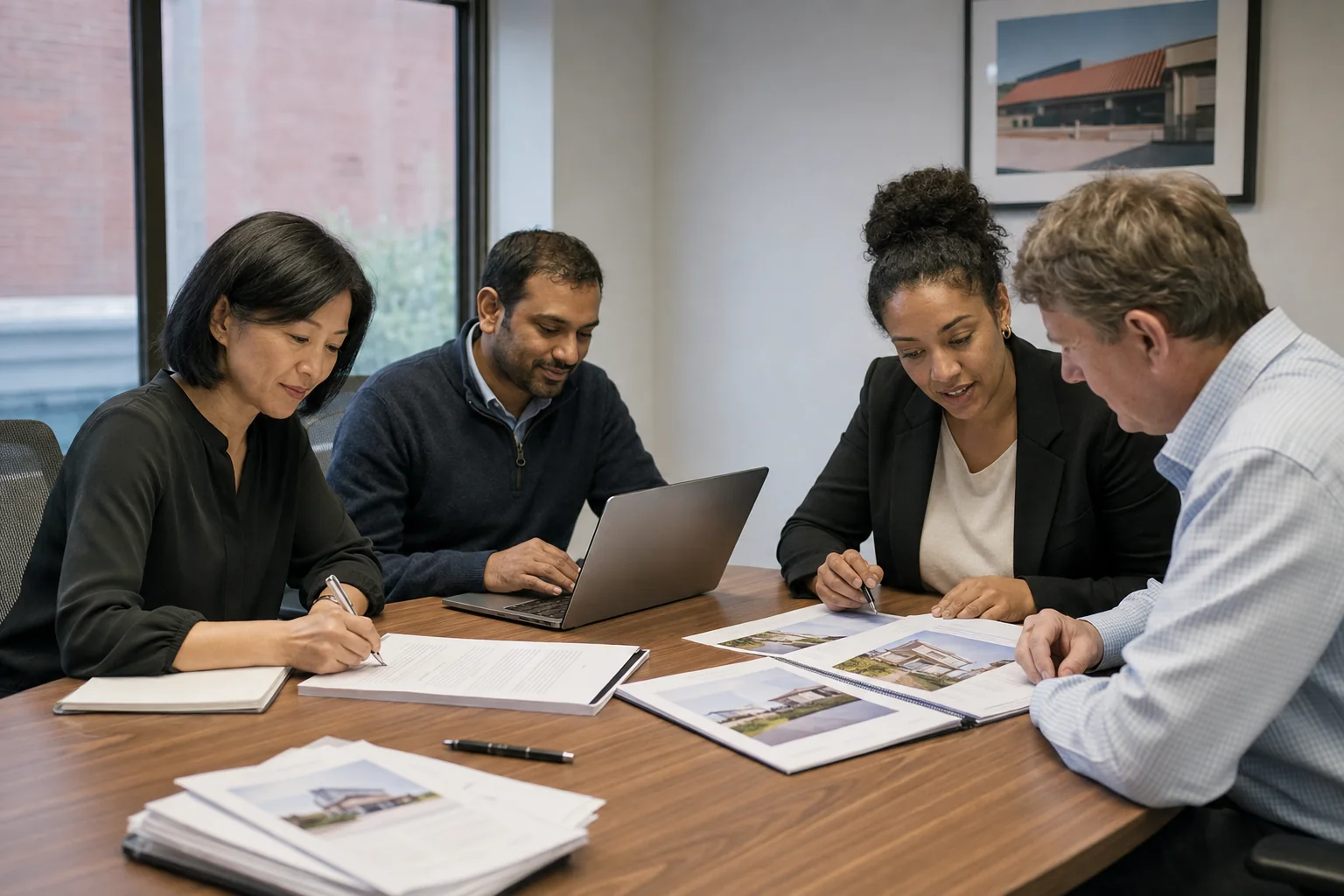 Property valuation professionals reviewing property information